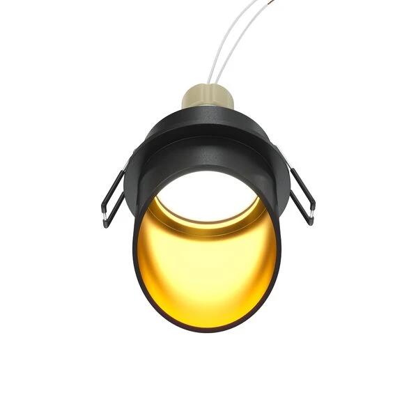 Точечный светильник Maytoni Technicali Lipari DL044-01-GU10-B, арматура черная с золотом - фото 1