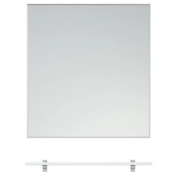 Зеркало Corozo Мирэль 60x65, с полкой, цвет белый