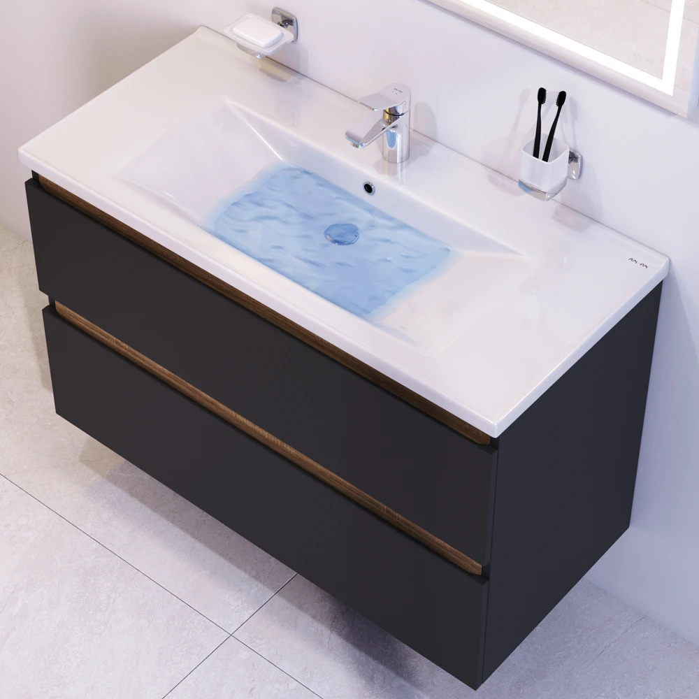Мебель для ванной AM.PM X-Joy 100 подвесная, цвет черный матовый