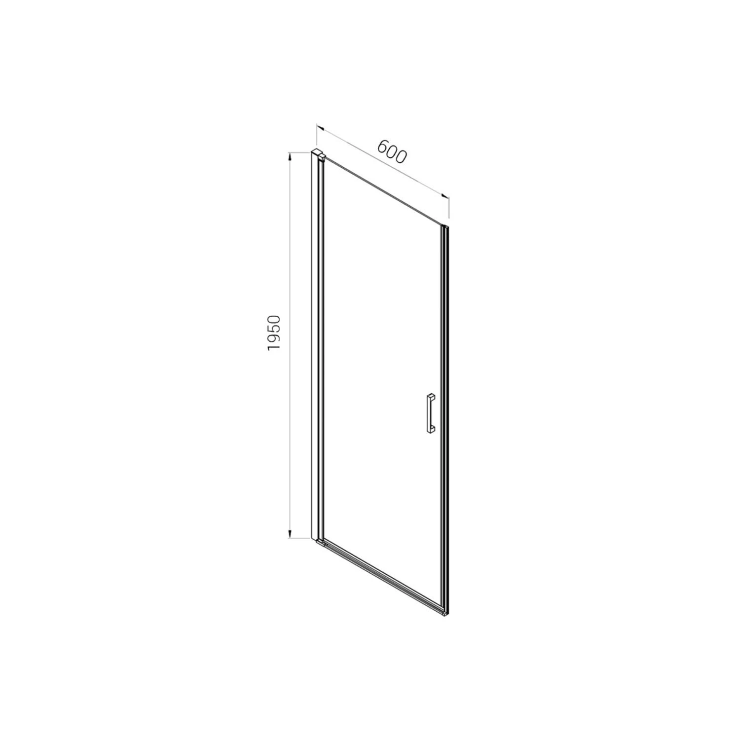 Душевая дверь Vincea Alpha VDP-3AL 60x195, стекло прозрачное, профиль хром - фото 1