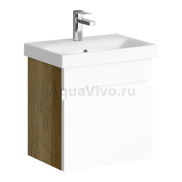 Мебель для ванной Aqwella Smart 50, цвет дуб балтийский / белый