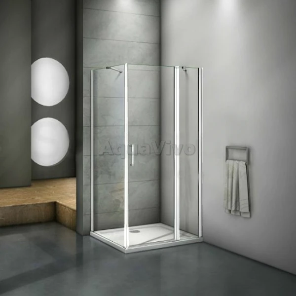 Боковая стенка Good Door Mokka SP-90-C-WE 90, стекло прозрачное, профиль белый, с магнитным профилем