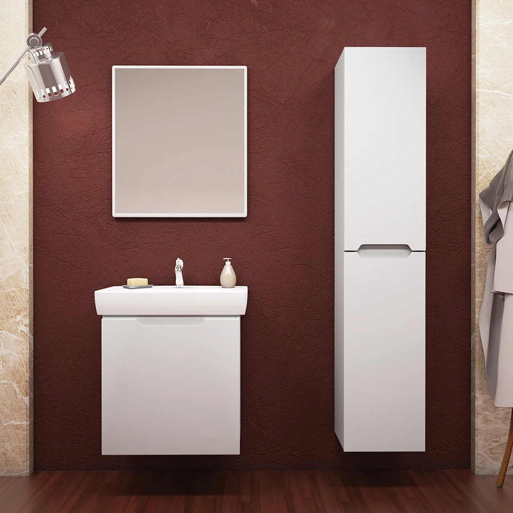 Мебель для ванной Dreja Mini 50, с дверцей, цвет белый лак