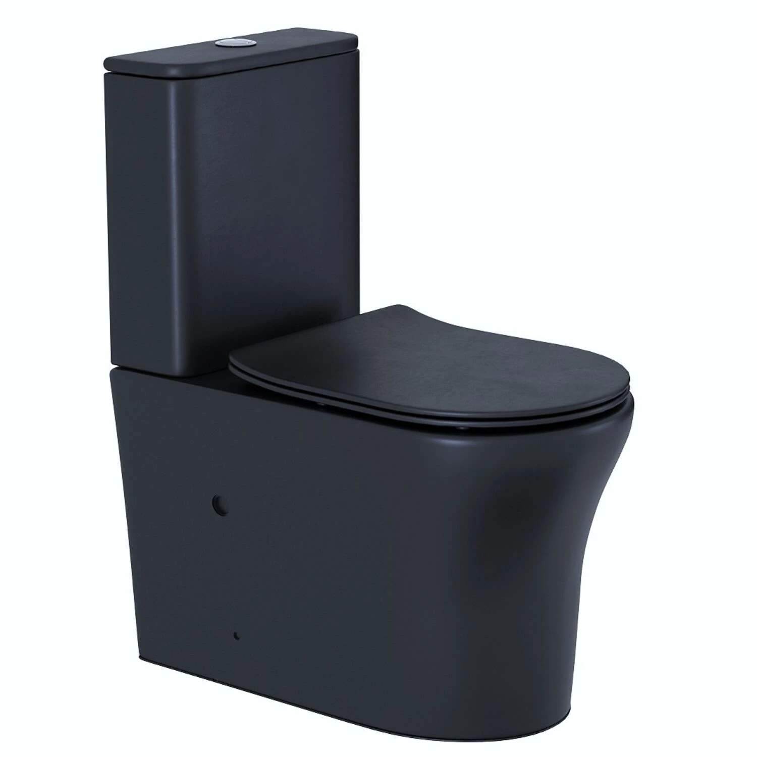 Унитаз CeruttiSPA Adige MB CT9244 напольный, безободковый, с сиденьем микролифт, цвет черный матовый