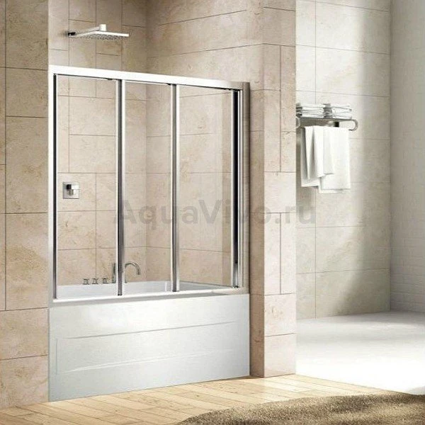Шторка на ванну Good Door Screen WTW-140-C-CH 140x140, стекло прозрачное, профиль хром