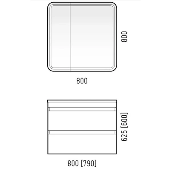 Мебель для ванной Corozo Алабама Z2 80, подвесная, цвет белый - фото 1