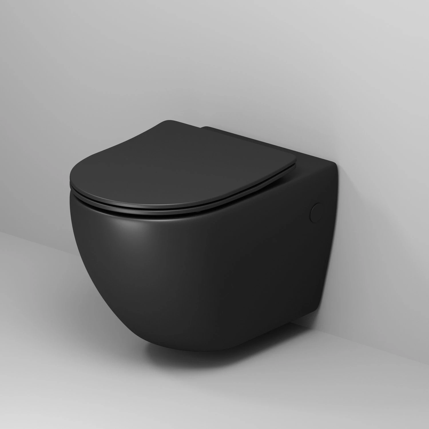 Унитаз Grossman Color GR-4411 BMS подвесной, безободковый, с сиденьем микролифт, цвет черный матовый - фото 1