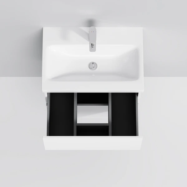 Мебель для ванной AM.PM Gem 60 подвесная, 2 ящика, цвет белый глянец