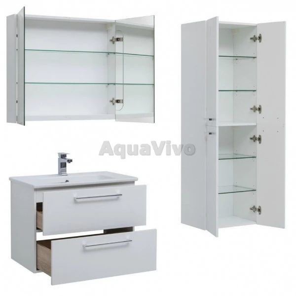 Мебель для ванной Dreja Gio 100, цвет белый глянец - фото 1
