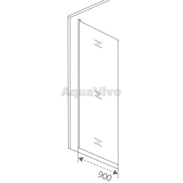 Боковая стенка Good Door Orion SP-90-G-CH 90, стекло грейп, профиль хром - фото 1