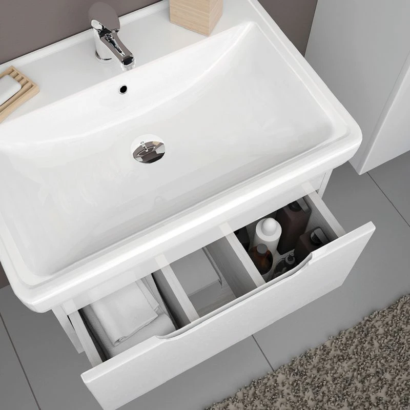 Мебель для ванной Dreja Tiny 60, с 1 ящиком, цвет белый глянец - фото 1