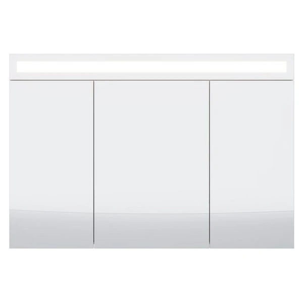Шкаф-зеркало Dreja Uni 120, с подсветкой, цвет белый