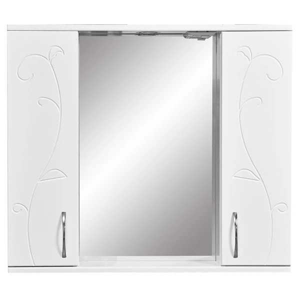 Шкаф-зеркало Stella Polar Фантазия 80/С, с подсветкой, цвет белый - фото 1
