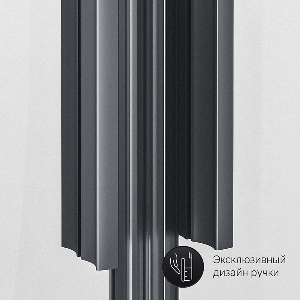 Душевой уголок AM.PM Gem Twin Slide 120x90, стекло прозрачное, профиль черный матовый