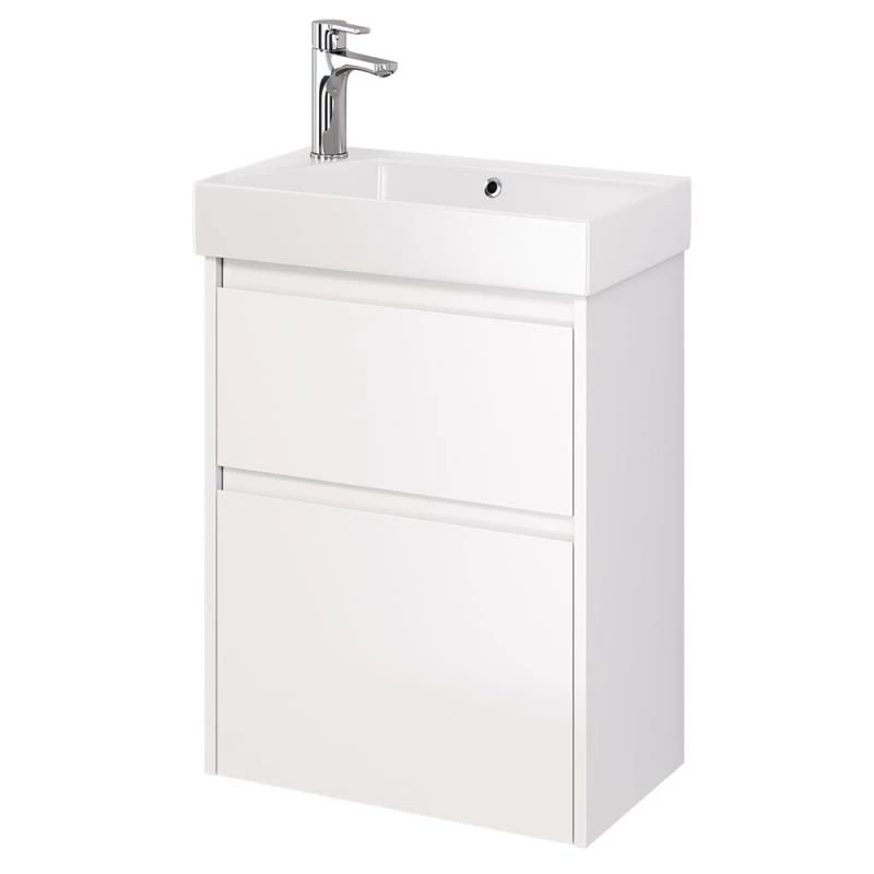 Мебель для ванной Dreja Slim 55, с 2 ящиками, цвет белый глянец