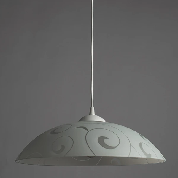 Подвесной светильник Arte Lamp Cucina A3320SP-1WH, арматура белая, плафон стекло белое, 36х36 см - фото 1