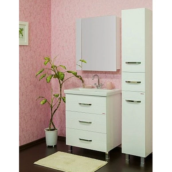 Шкаф-зеркало Sanflor Анкона 70, правый, цвет белый - фото 1