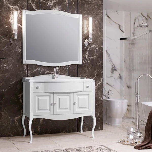 Зеркало Опадирис Лаура 100x90, цвет белый матовый - фото 1