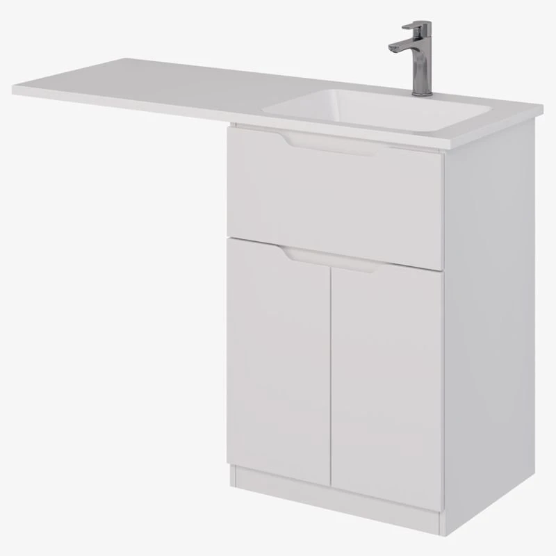 Мебель для ванной Dreja Vega 60, с 1 ящиком и дверцами, цвет белый глянец