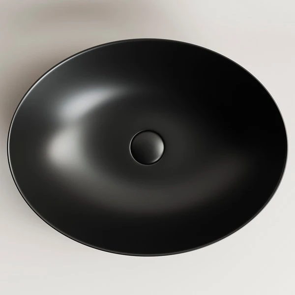 Раковина Ceramica Nova Element CN6017MB накладная, 52x40 см, цвет черный матовый - фото 1