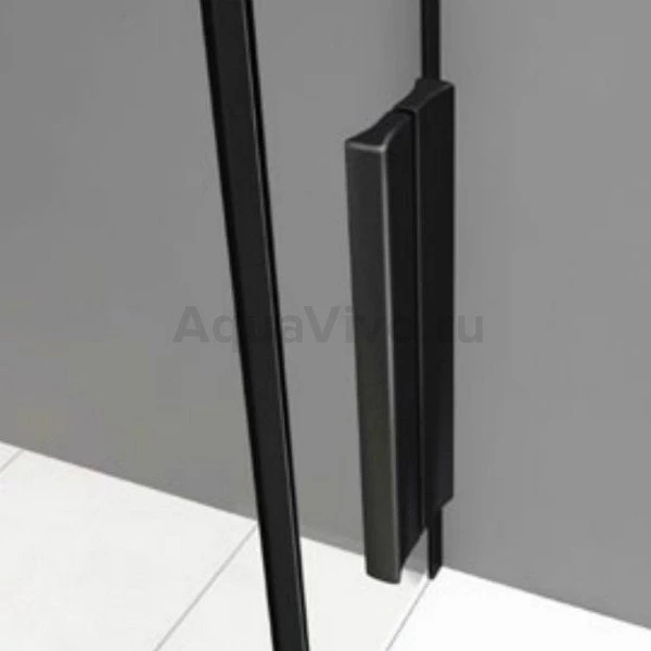 Душевая дверь Good Door Galaxy WTW-160-C-B 160х195, стекло прозрачное, профиль черный - фото 1