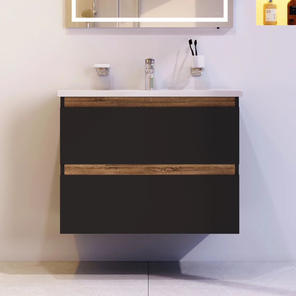 Мебель для ванной AM.PM X-Joy 80 подвесная, цвет черный матовый