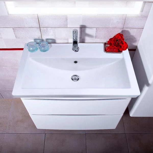 Мебель для ванной Бриклаер Вега 70 подвесная, цвет белый