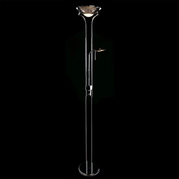 Торшер Arte Lamp Duetto A4329PN-2CC, арматура хром, плафоны металл хром, 30х30 см - фото 1