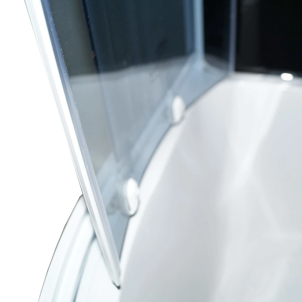 Душевая кабина Parly Classic Эконом EC1021 100x100, стекло тонированное, профиль белый