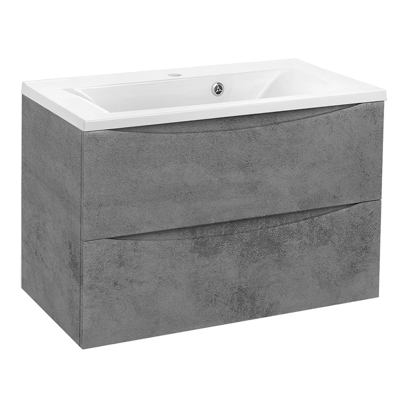 Мебель для ванной Vincea Mia 75, под раковину из искусственного камня, цвет бетон - фото 1