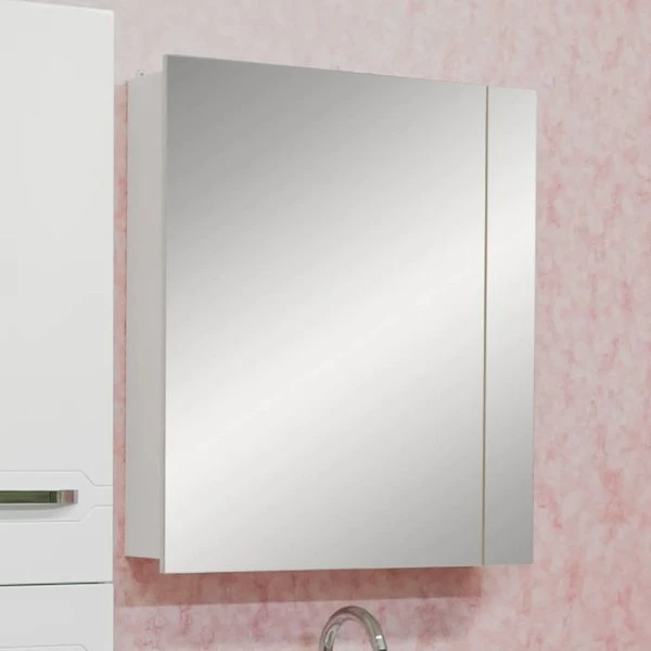 Шкаф-зеркало Sanflor Анкона 70, левый, цвет белый