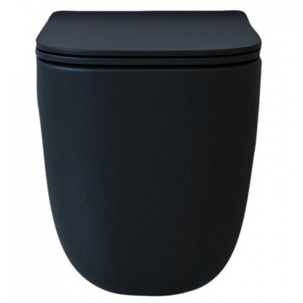 Унитаз Esbano Garant Matt Black подвесной, безободковый, с сиденьем микролифт, цвет черный матовый