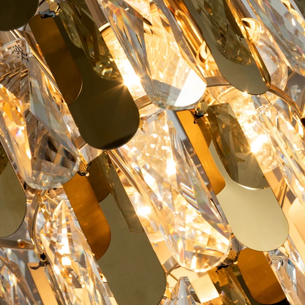 Подвесная люстра Arte Lamp Vivien A2719SP-6GO, арматура золото, плафон стекло / металл золото / прзрачное, 44х44 см - фото 1
