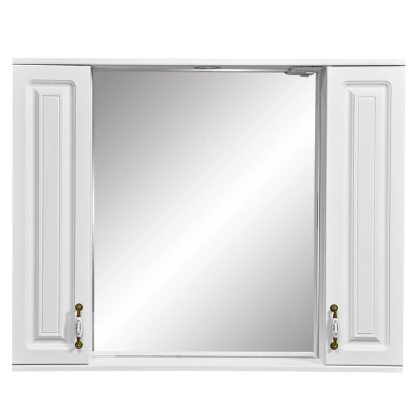 Шкаф-зеркало Stella Polar Кармела 90/С, с подсветкой, цвет ольха белая - фото 1