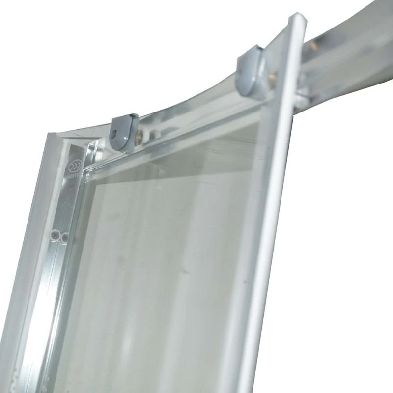 Душевой уголок Parly Z9011 90x90, стекло прозрачное с рисунком, профиль белый - фото 1