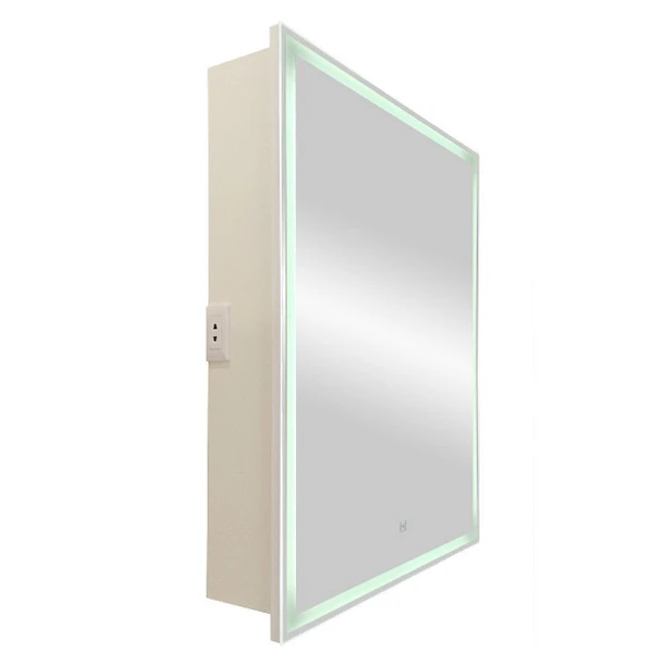 Шкаф-зеркало Art & Max Techno 60, правый, с подсветкой и диммером, цвет белый - фото 1