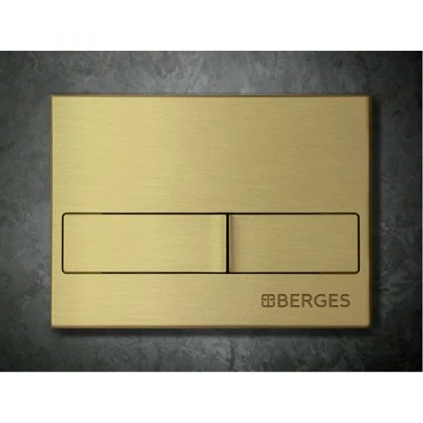 Кнопка смыва Berges Novum L8 040018 для унитаза, цвет бронза - фото 1