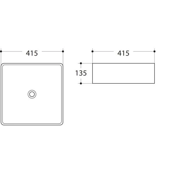 Раковина Art & Max AM-7050-D накладная, 42x42 см, цвет белый - фото 1