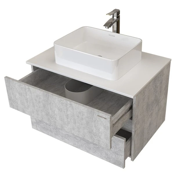 Мебель для ванной Grossman Эдванс 80, цвет цемент светлый