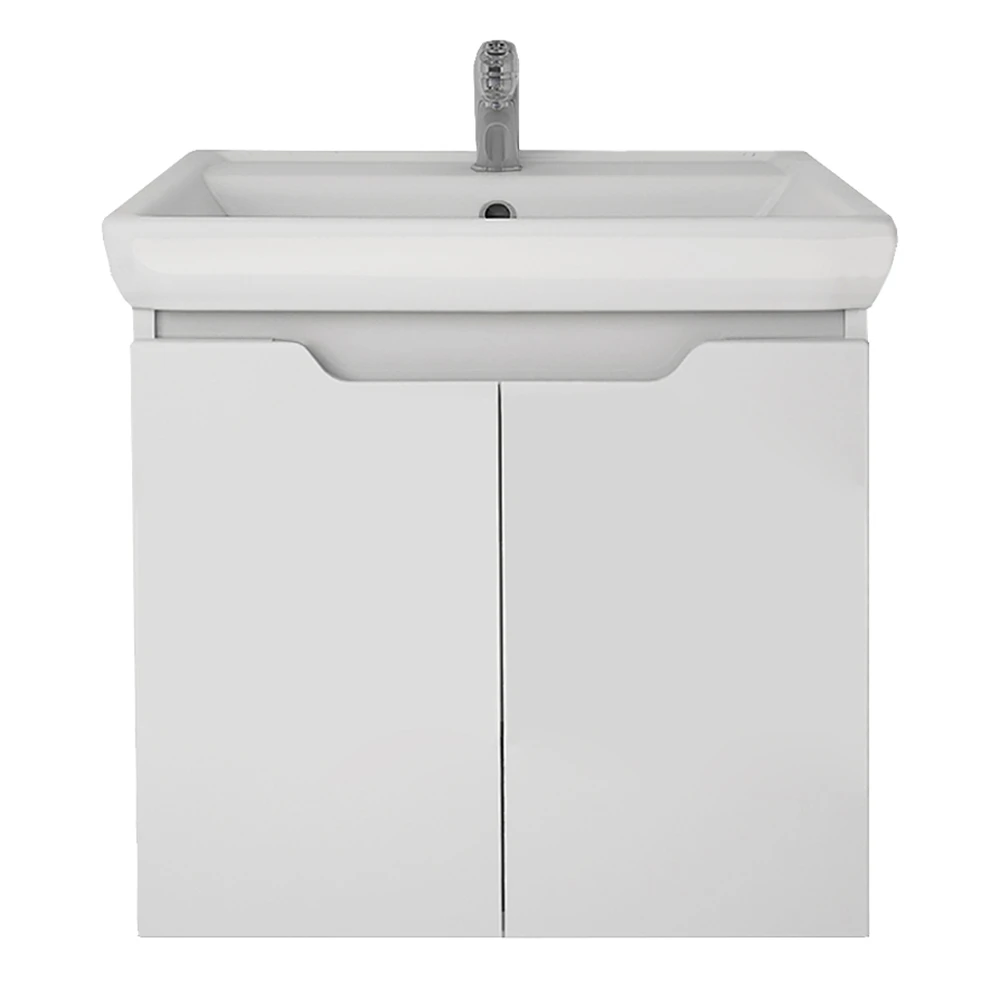 Мебель для ванной Dreja Q (D) 60, с 2 дверцами, цвет белый глянец - фото 1