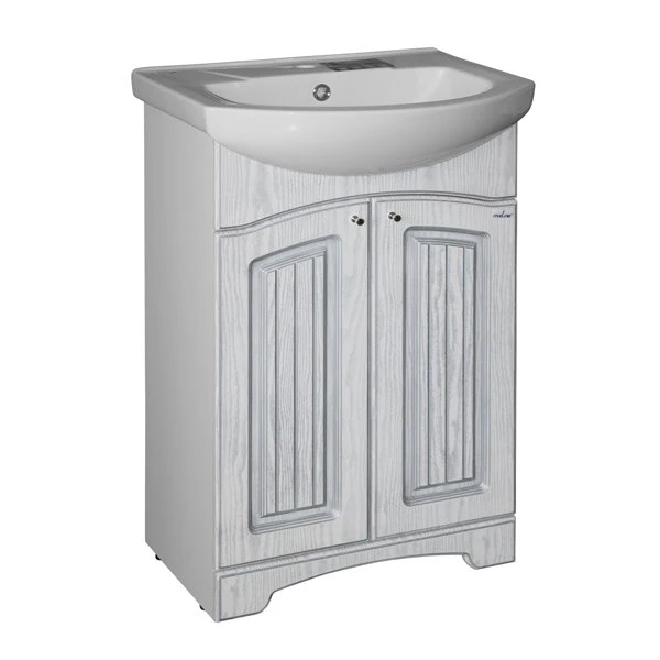 Мебель для ванной Mixline Крит 55, цвет белый с серебряной патиной