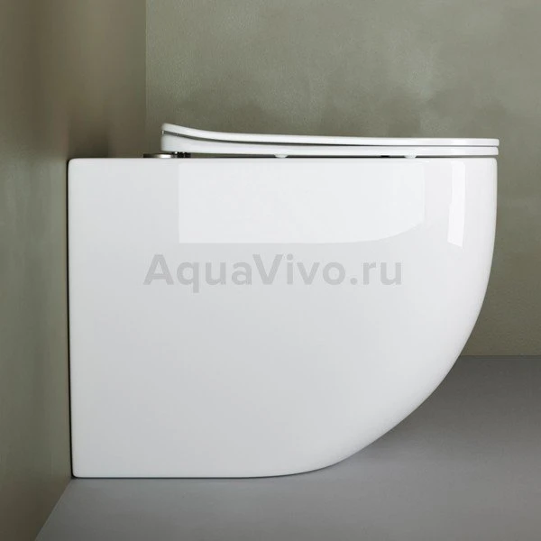 Унитаз Ceramica Nova Mia CN1810 приставной, безободковый, с сиденьем микролифт