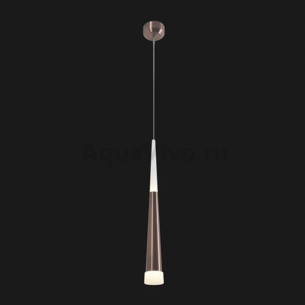 Подвесной светильник Citilux Вегас CL227013, арматура коричневая, плафоны полимер белый / коричневый, 7х7 см