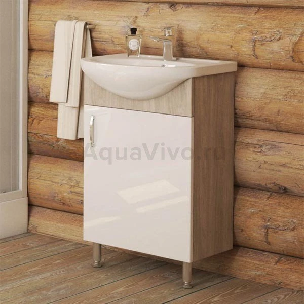 Мебель для ванной Grossman Eco Line 52, цвет белый / дуб санома - фото 1