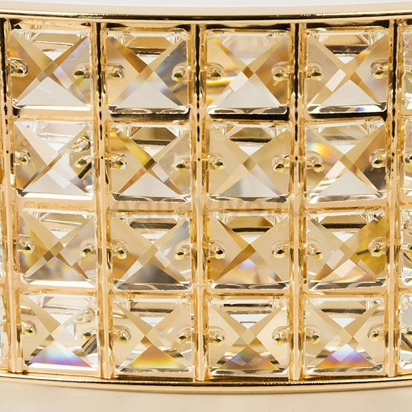 Потолочный светильник Citilux Портал CL324102, арматура золото, плафон стекло / хрусталь прозрачный, 61х61 см