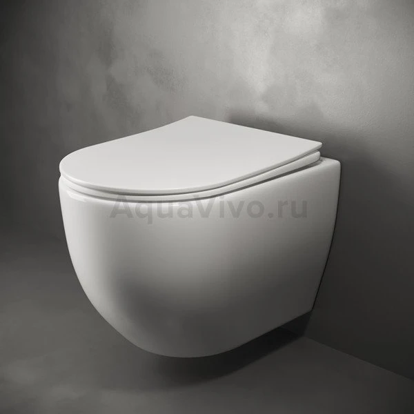 Унитаз Ceramica Nova Mia CN1805 подвесной, безободковый, с сиденьем микролифт