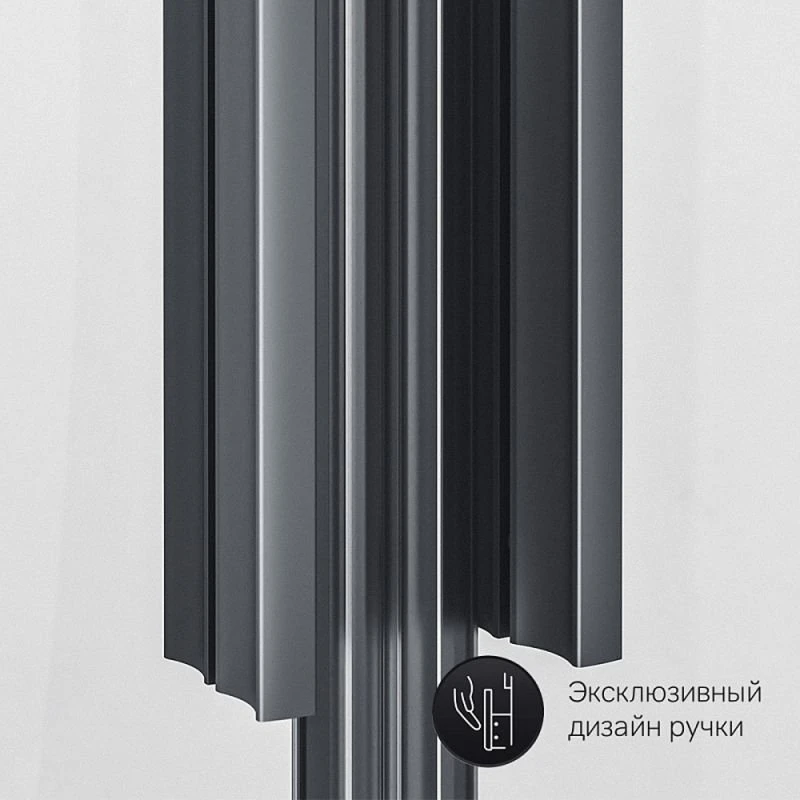 Душевой уголок AM.PM Gem Twin Slide 120x80, стекло прозрачное, профиль черный матовый