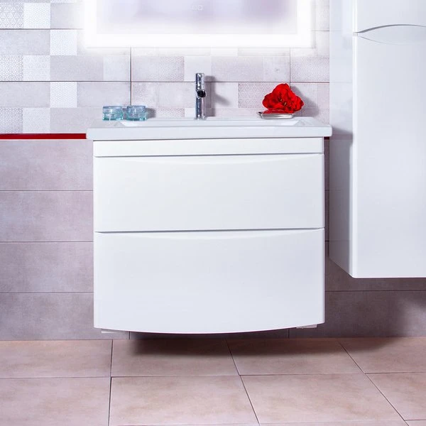 Мебель для ванной Бриклаер Вега 70 подвесная, цвет белый