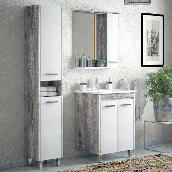 Мебель для ванной Corozo Лорена 65, цвет белый / антик