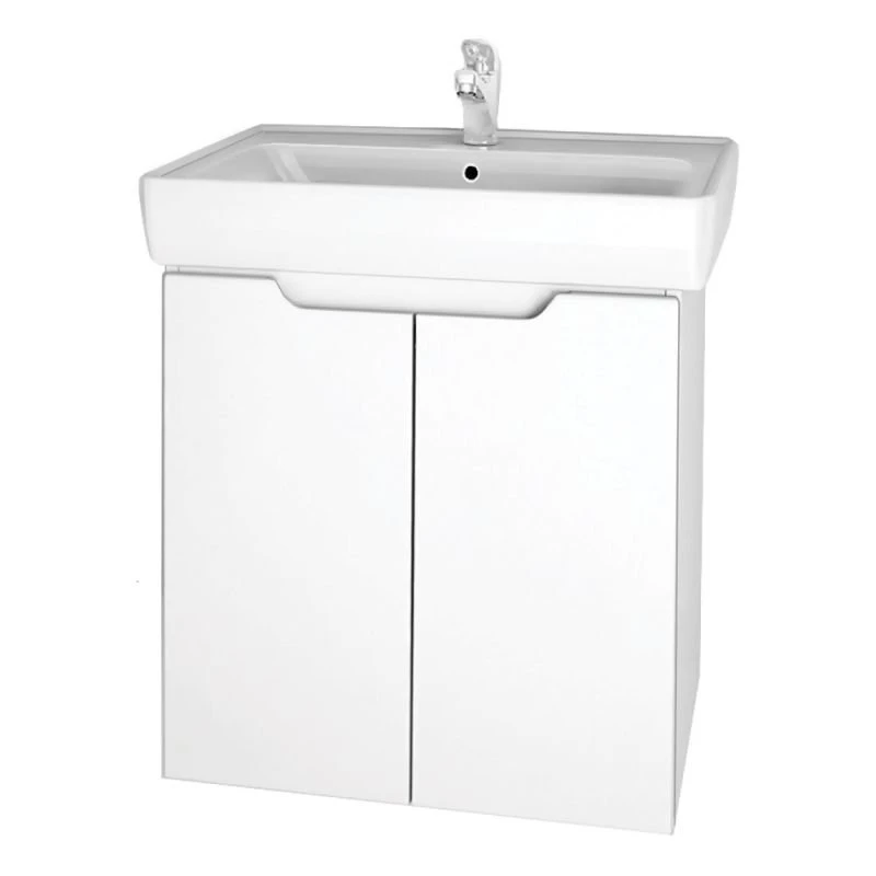 Мебель для ванной Dreja Mini 60, c 2 дверцами, цвет белый глянец